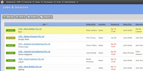 Quickly access any jobs in the system with extensive search capability.