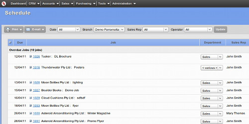 Schedule the work in progress, ensuring jobs are completed on time.